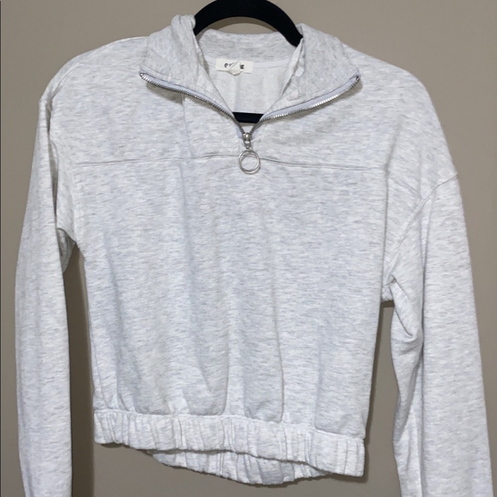 garage quarter zip sweater